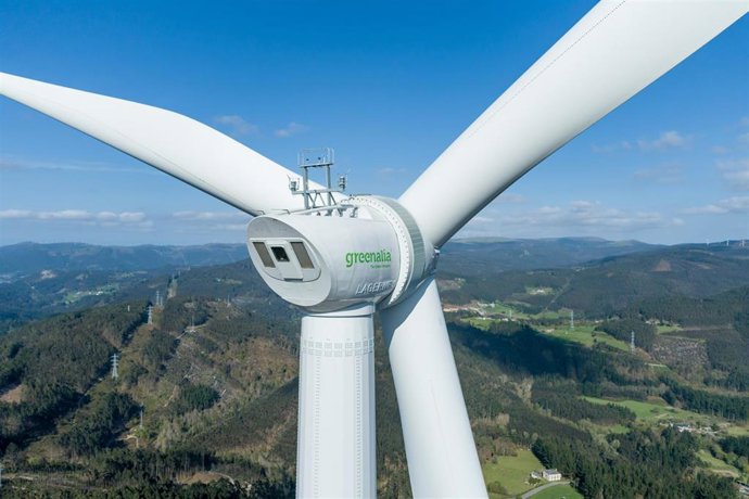 Foto de un aerogenerador de Greenalia