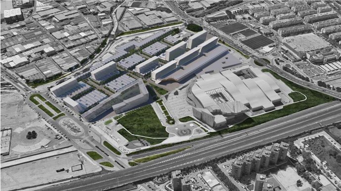 Infografía del proyecto de reorganización del recinto ferial