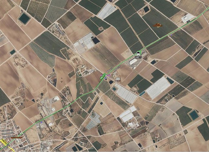 Lugar de los hechos, localizado sobre el mapa