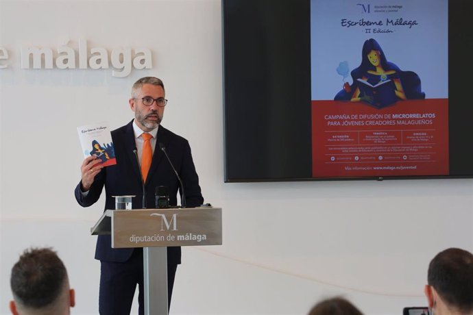 Juan Carlos Maldonado, vicepresidente primero de la Diputación de Málaga, en rueda de prensa