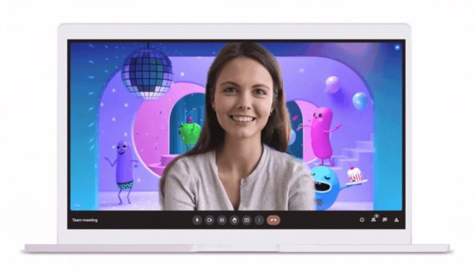 Fondos en movimiento de Google Meet.