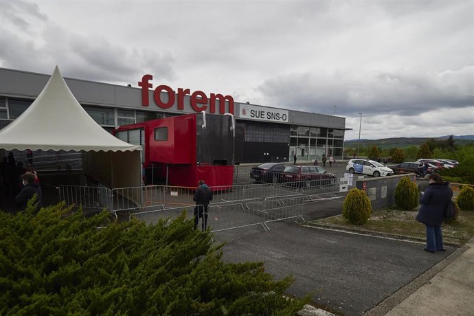 Las instalaciones Forem, donde se ha llevado a cabo un dispositivo de vacunación contra el Covid-19 con la vacuna de Janssen, a 22 de abril de 2021, en Pamplona, Navarra (España).