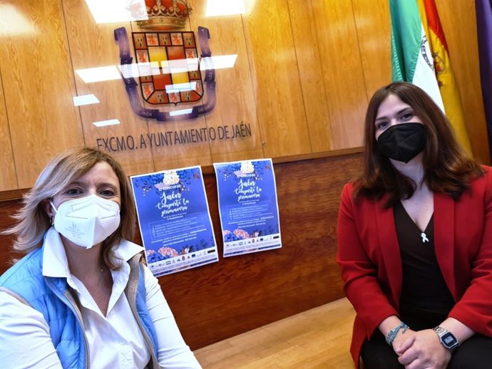 Angulo y Díaz presentan el concurso 'Jaén. Comparte la primavera'.