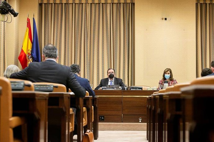 Momento de la comparecencia del secretario general de Instituciones Penitenciarias, Ángel Luis Ortiz, en la comisión de Interior del Congreso