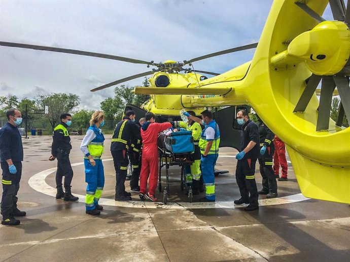 Herido grave un obrero al caerle una viga en la cabeza en Alcalá de Henares