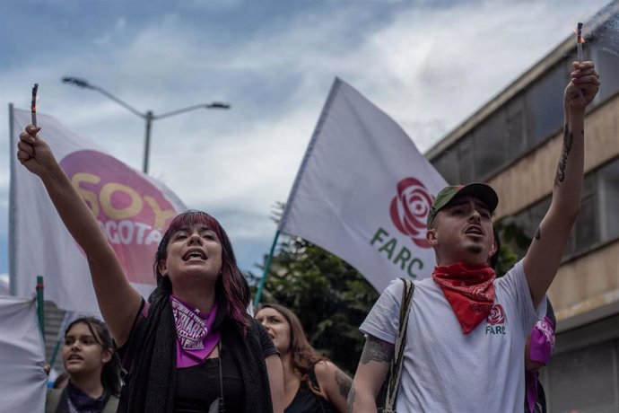 Manifestación del partido Comunes