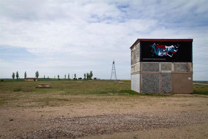 Imagen vacía de la campa de Villalar, habitual lugar de celebración del Día de la Comunidad.