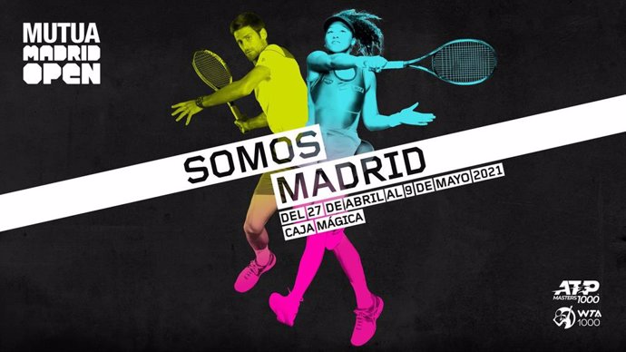 Archivo - Cartel de la campaña de marketing del Mutua Madrid Open para su edición de 2021