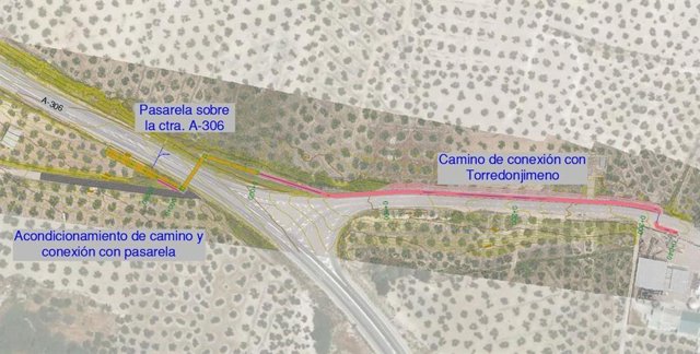 Imagen de la futura ubicación de la pasarela.