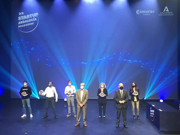 Ganadores de la primera edición de la liga 'Startup Andalucía Roadshow'.