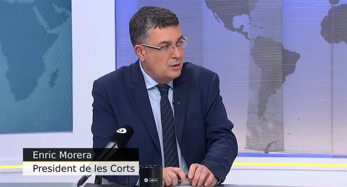 El presidente de Les Corts Valencianes, Enric Morera, en 'Les Notícies del Matí' de  Punt este viernes