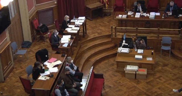Juicio por la violación y asesinato a una niña de 13 años en Vilanova i la Geltrú (Barcelona) en 2018. En la Audiencia de Barcelona, el 12 de abril de 2021.