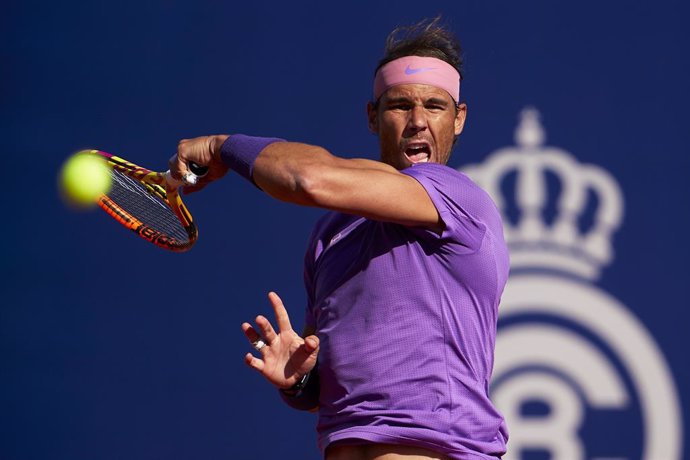 El tenista español Rafa Nadal, durante su triunfo en el partido contra el británico Cameron Norrie, en los cuartos de final del Barcelona Open Banc Sabadell 2021
