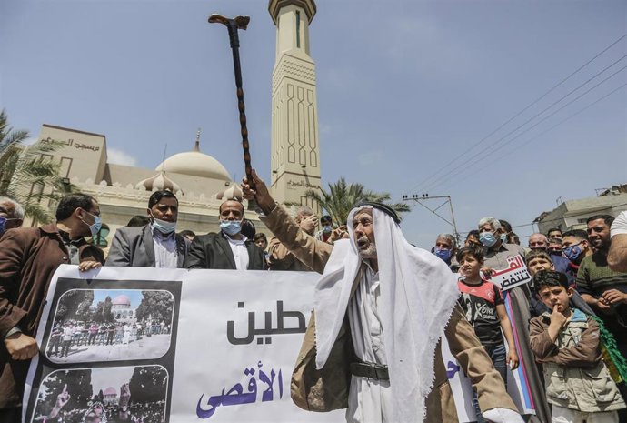 Manifestaciones de palestinos 