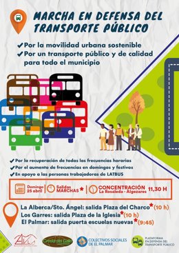 Cartel de la movilización de este domingo