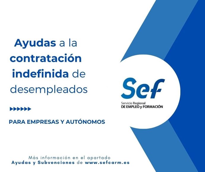 Imagen del cartel de la convocatoria de ayudas para la contratación indefinida de desempleados