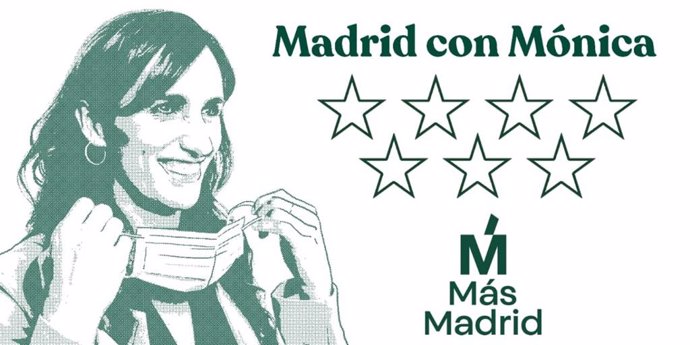Más Madrid repite la estrategia de Carmena y Errejón y quiere llenar los balcones de banderolas de Mónica García