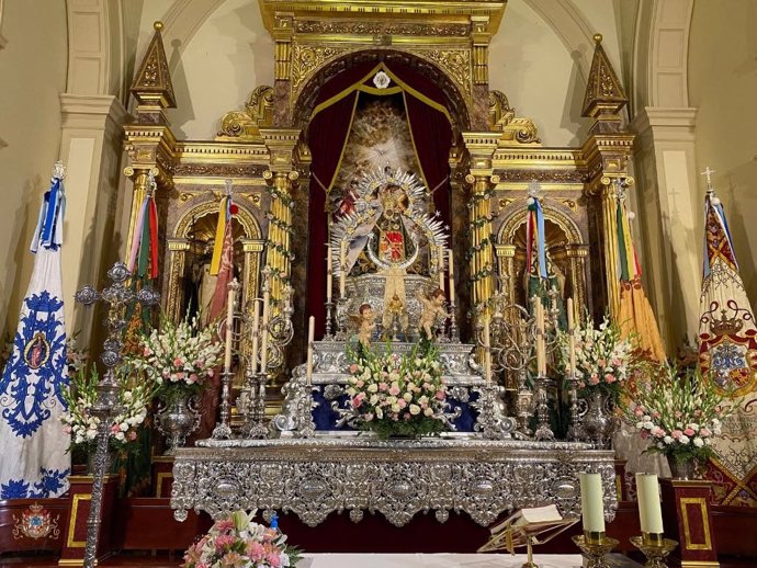 Altar extraordinario con la Virgen de la Cabeza para la Romería 2021.