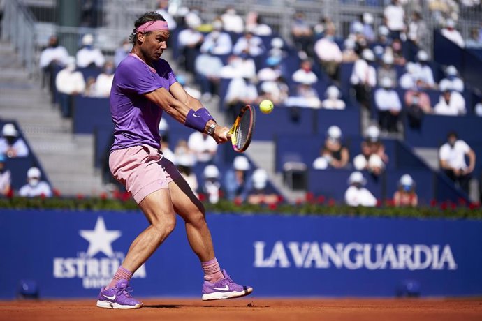 El tenista español Rafa Nadal en su victoria sobre el también español Pablo Carreño en las semifinales del Barcelona Open Banc Sabadell 2021