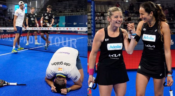 Juan Lebrón y Alejandro Galán y Gemma Triay y Alejandra Salazar, campeones del Estrella Damm Alicante Open del World Padel Tour