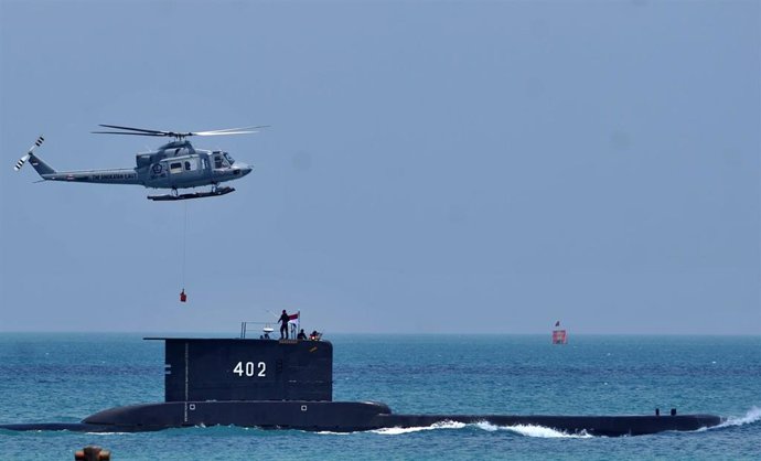 Imagen de archivo del submarino indonesio 'KRI Nanggala 402', hundido el 21 de abril de 2021 con 53 marinos a bordo