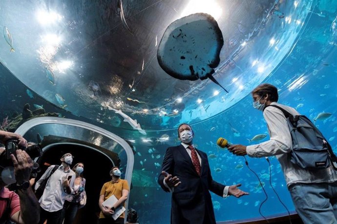 El gran acuario Poema del Mar reabre sus puertas al público 