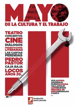 Cartel del programa de actos diseñado por la Fundación Jesús Pereda.