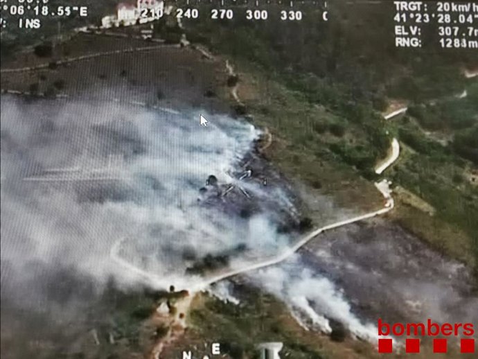 Imagen del incendio de Collserola (Barcelona)