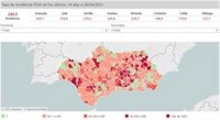 120 municipios andaluces superan la tasa 500 y 42 la tasa 1.000 a 72 horas de actualizar restricciones