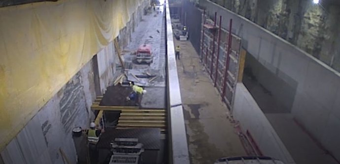 Trabajos en el metro de Málaga