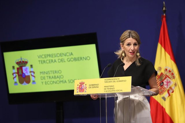 La vicepresidenta tercera del Gobierno y ministra de Trabajo y Economía Social, Yolanda Díaz