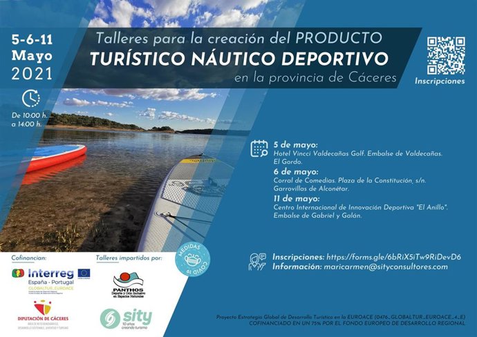 La Diputación de Cáceres trabaja en potenciar el turismo náutico en los embalses de la provincia para lo que ha organizado tres talleres formativos en Valdecañas, Garrovillas y en el embalse de Gabriel y Galán