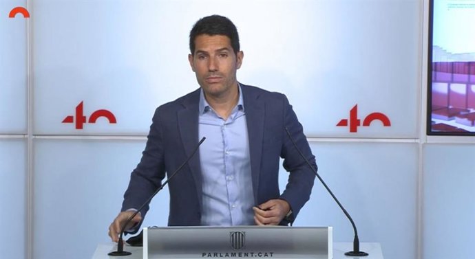 Archivo - El portavoz de Cs en el Parlament, Nacho Martín Blanco, en rueda de prensa en el Parlament