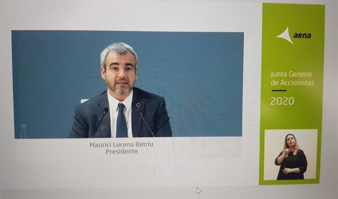 Archivo - Junta de accionistas telemática de AENA 2020