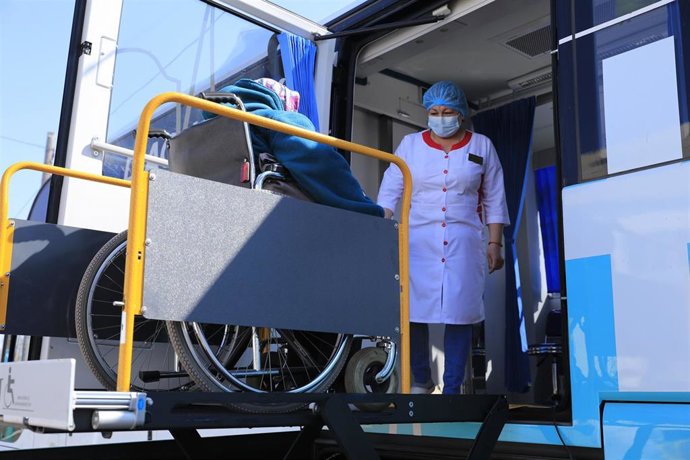 Clínica móvil en Kazajistán