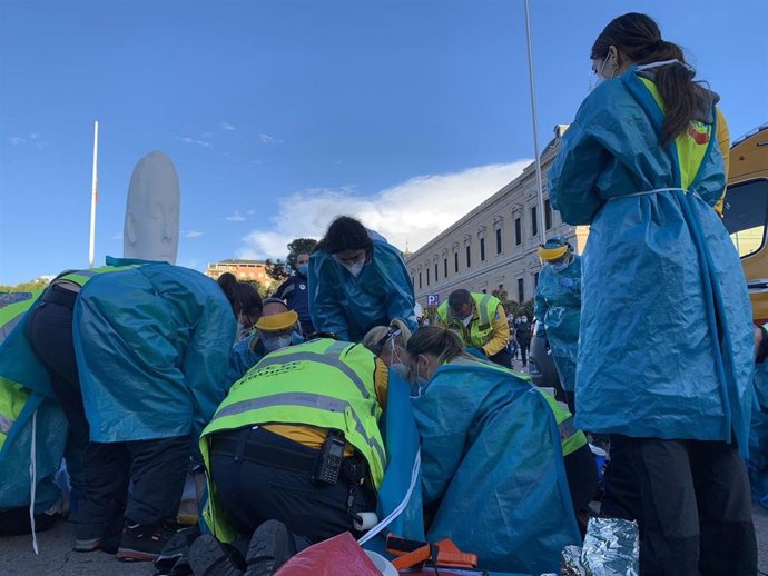 Accidente en la Plaza de Colón