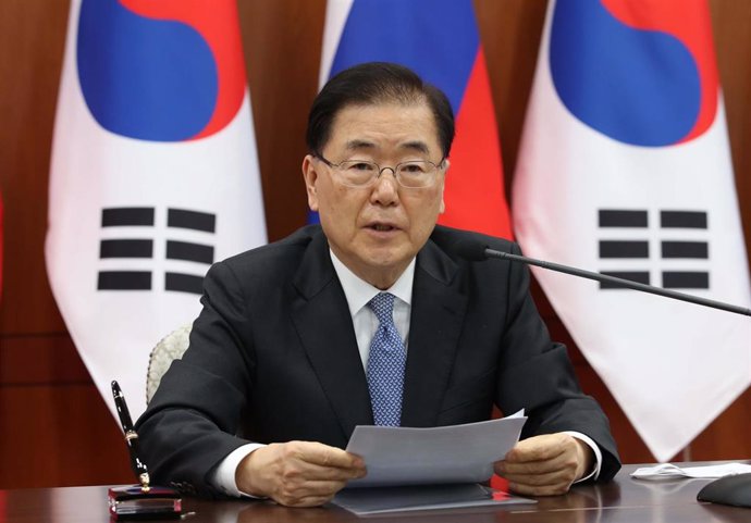 Archivo - El ministro de Exteriores de Corea del Sur, Chung Eui Yong