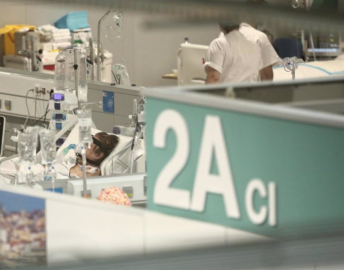 Archivo - Enfermos en la Unidad 2A del Hospital de Emergencias Isabel Zendal, Madrid (España), a 20 de enero de 2021. El hospital, inaugurado el pasado 1 de diciembre, ha superado ya los 801 pacientes de COVID-19 y los ingresados en la Unidad de Cuidado