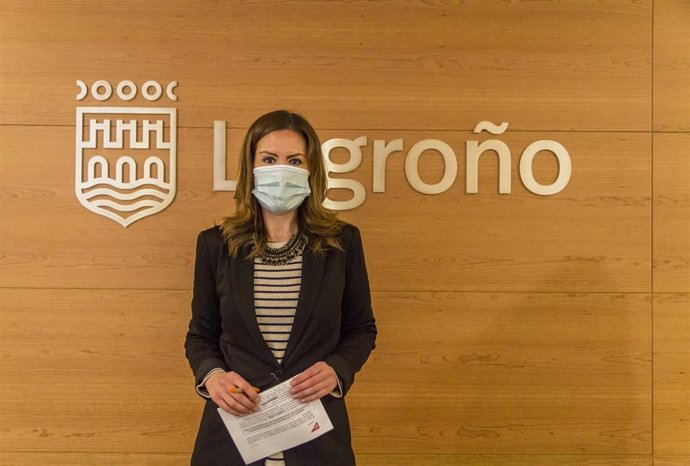La concejala del Grupo Municipal de Ciudadanos en el Ayuntamiento de Logroño, Marisa Bermejo, en comparecencia de prensa
