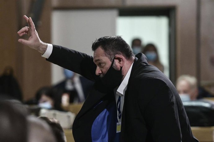 Archivo - El eurodipitado de Amanecer Dorado Ioannis Lagos durante un juicio en Atenas