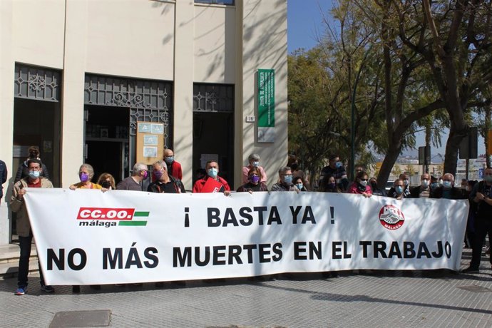 Archivo - Concentración por accidente laboral