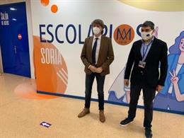 Carlos Martínez (izda) y Óscar Abellón inauguran las jornadas 'Llévate al Éxito'.