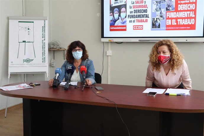 Rueda de prensa para presentar las cifras relativas al número de accidentes laborales registrados en Canarias