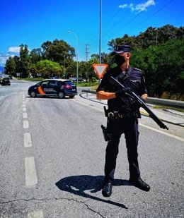 Foto de archivo de controles policiales en la provincia de Málaga contra el tráfico de drogas