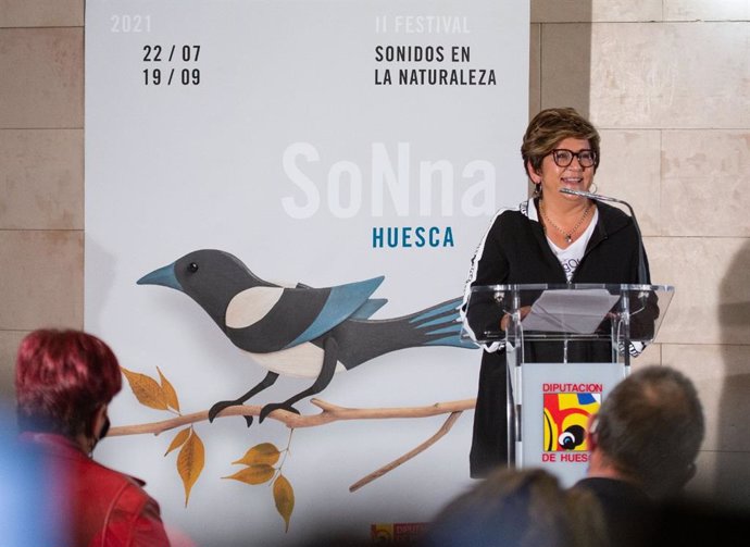 Elisa Sancho en la presentación del Festival SoNna de la Diputación de Huesca.