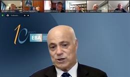 El presidente de la Autoridad Bancaria Europea, José Manuel Campa, durante un encuentro digital con socios del Consejo Empresarial Alianza por Iberoamérica (CEAPI)
