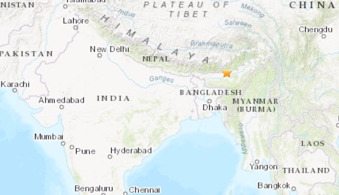 Terremoto de magnitud 6,4 en la escala de Richter en el noreste de India