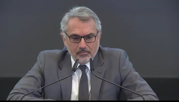 El ceo de Puig, Marc Puig, durante la rueda de prensa.