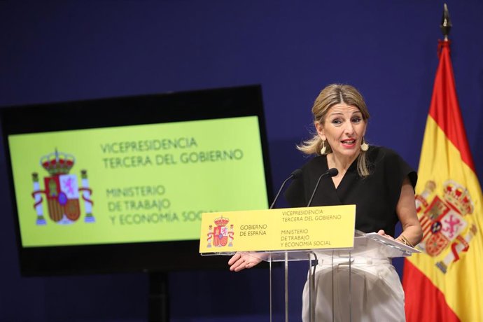 La vicepresidenta tercera del Gobierno y ministra de Trabajo y Economía Social, Yolanda Díaz