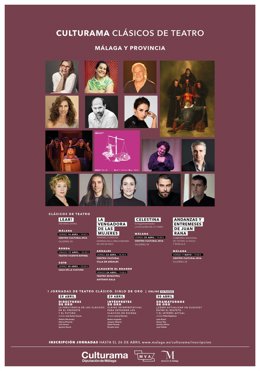 Cartel de las jornadas sobre el Siglo de Oro en el Teatro organizadas por la Diputación de Málaga